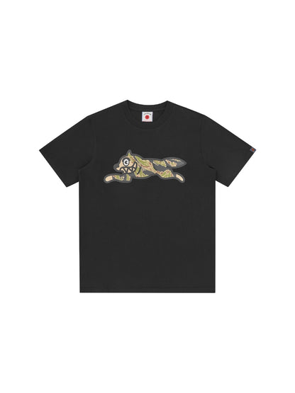 【ICE CREAM - アイスクリーム】TIGER STRIPE RUNNING DOG T-SHIRT / BLACK (S.S/ブラック)