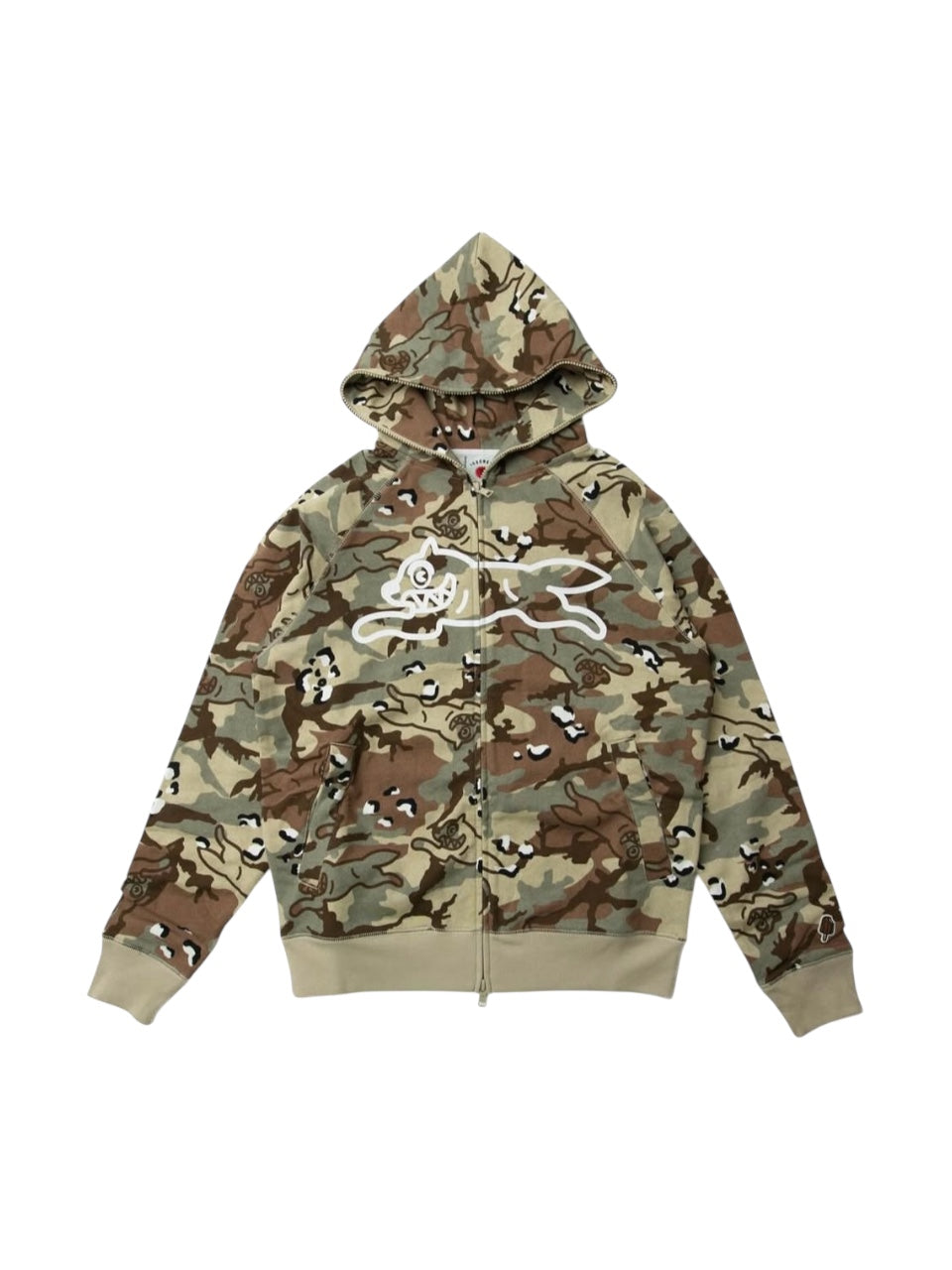 【ICE CREAM - アイスクリーム】CHOC CHIP RUNNING DOG ZIP THROUGH HOOD / CAMO (フーディ/カモ)