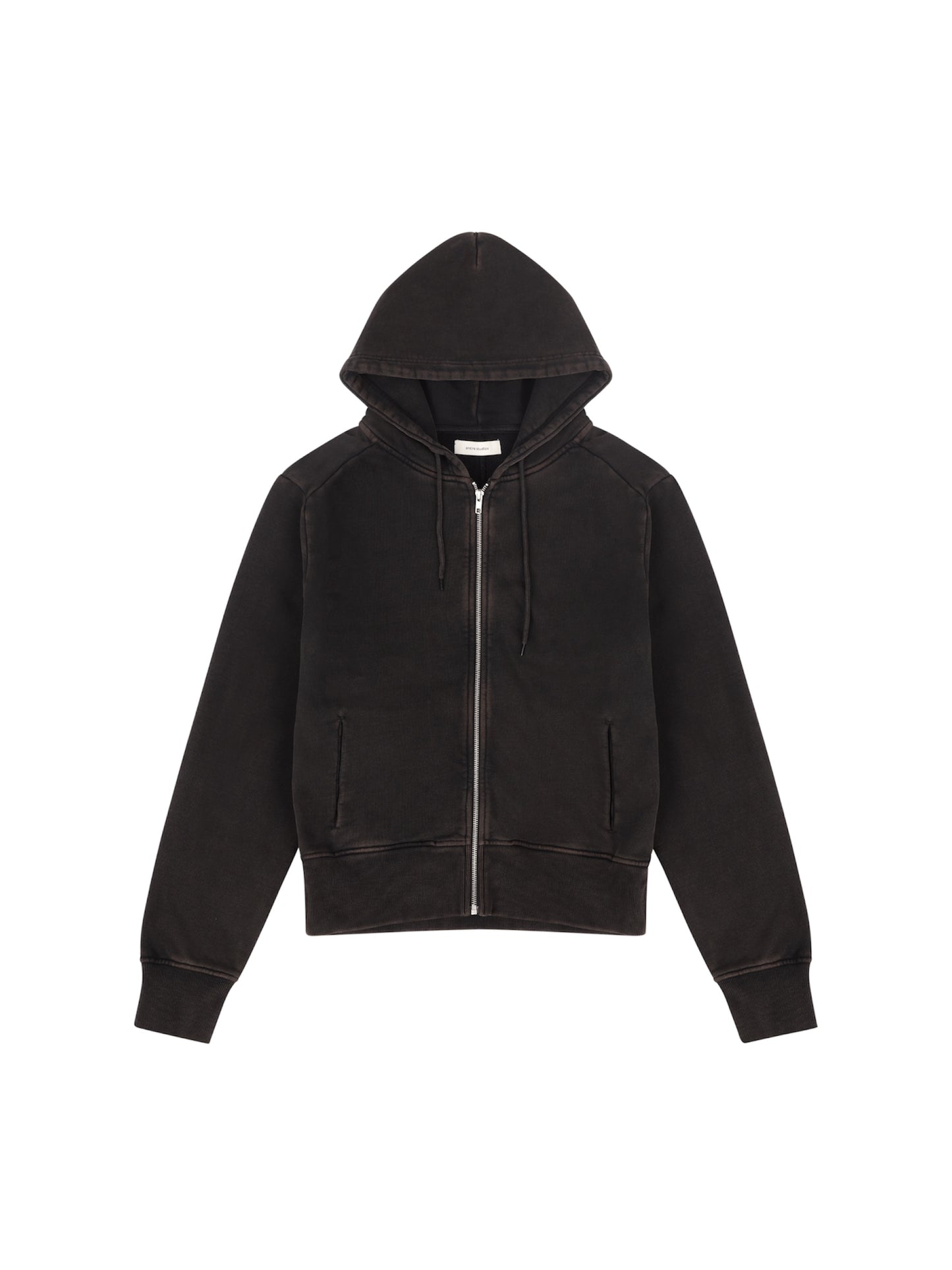 【entire studios - エンタイアスタジオ】SLIM ZIP UP / WASHED BLACK (パーカー/ウォッシュドブラック)