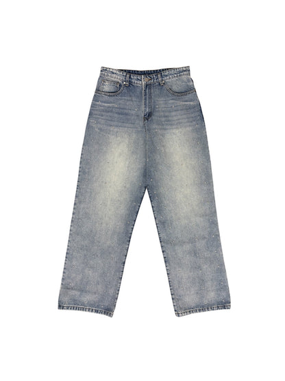 【BASKETCASE  - バスケットケース】LAX BAGGY STUDDED DENIM / WASHED BLUE (パンツ/ウォシュドブルー)