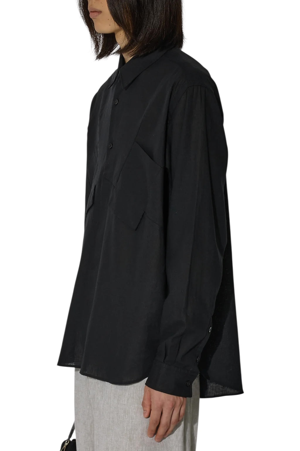 【_J. L - A. L_ - ジェイラル】Pieck Shirt / Black (シャツ/ブラック)