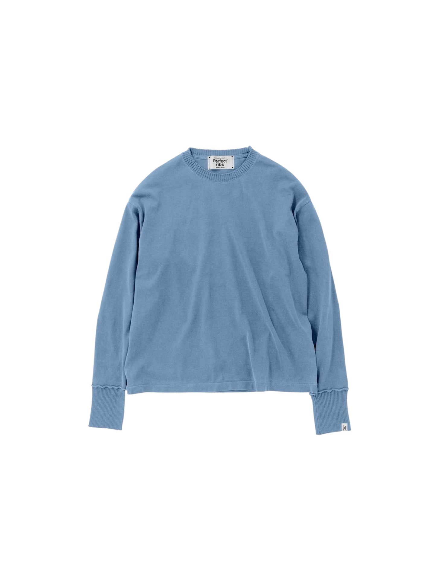【Perfect ribs® - パーフェクトリブス】Long Sleeve T Shirts / Fade Blue (Tシャツ/フェードブルー)