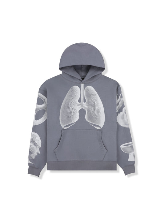 【PLEASURES - プレジャーズ】DYSFUNCTION HOODIE / GREY (フーディ/グレー)