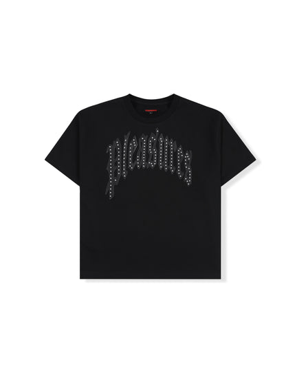 【PLEASURES - プレジャーズ】TWITCH STUDDED CREWNECK / BLACK (Tシャツ/ブラック)
