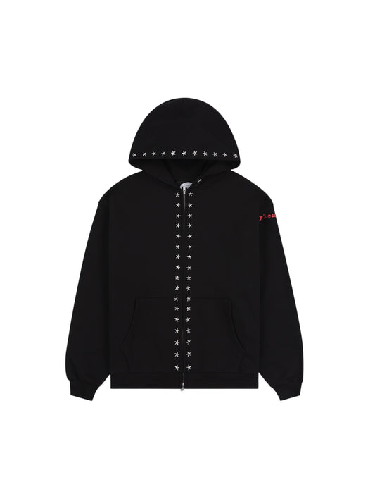 【PLEASURES - プレジャーズ】DANE STUDDED HOODIE / BLACK (フーディ/ブラック)
