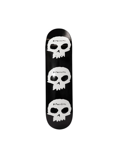 【PLEASURES - プレジャーズ】SKULLS SKATE DECK / BLACK (デッキ/ブラック)
