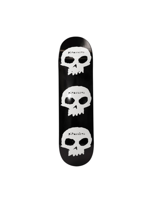 【PLEASURES - プレジャーズ】SKULLS SKATE DECK / BLACK (デッキ/ブラック)
