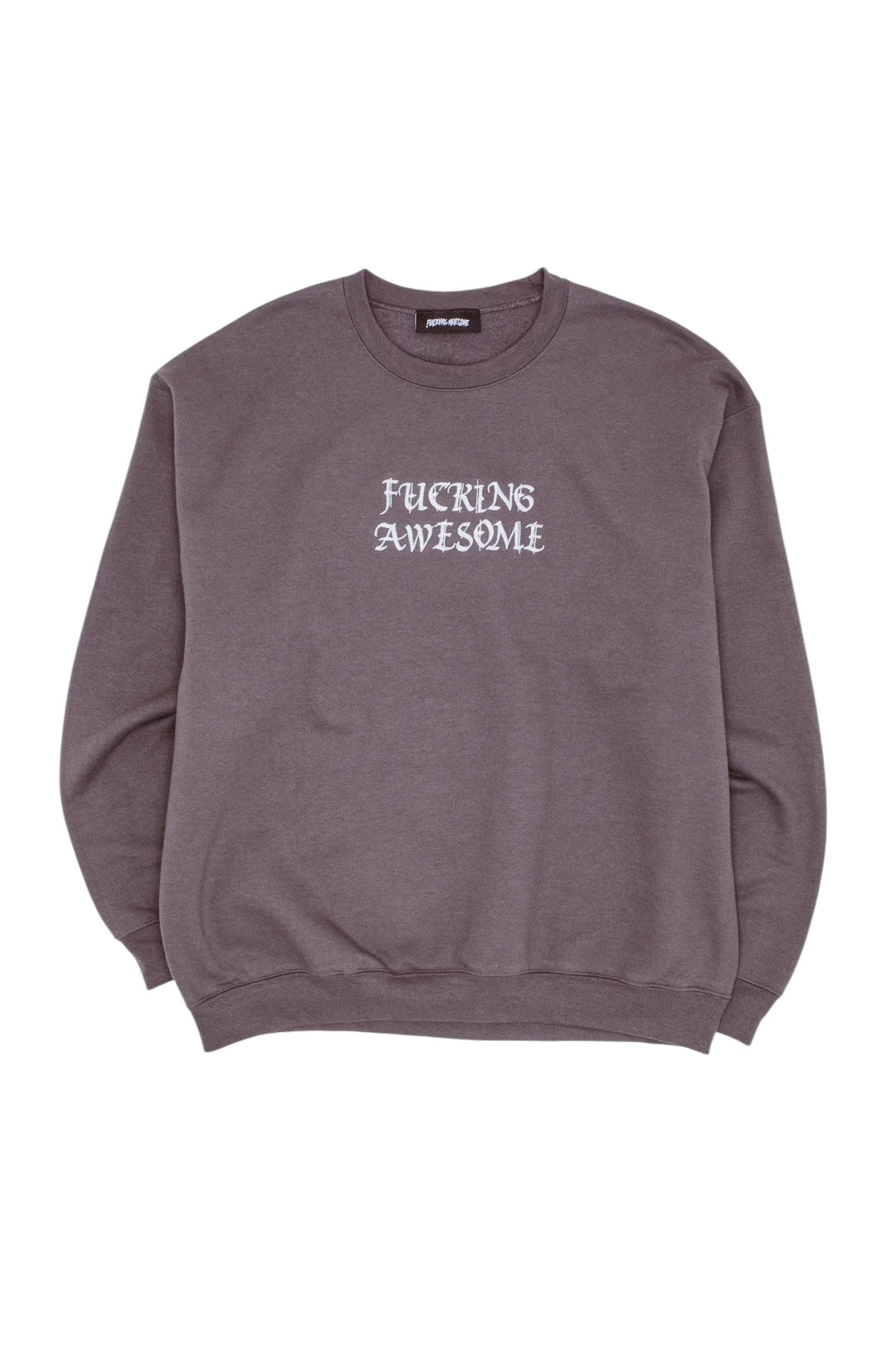【Fucking Awesome- ファッキングオーサム】BRUNCH BE CANCELLED EMBROIDERED CREWNECK / GREY（スウェット/グレー)