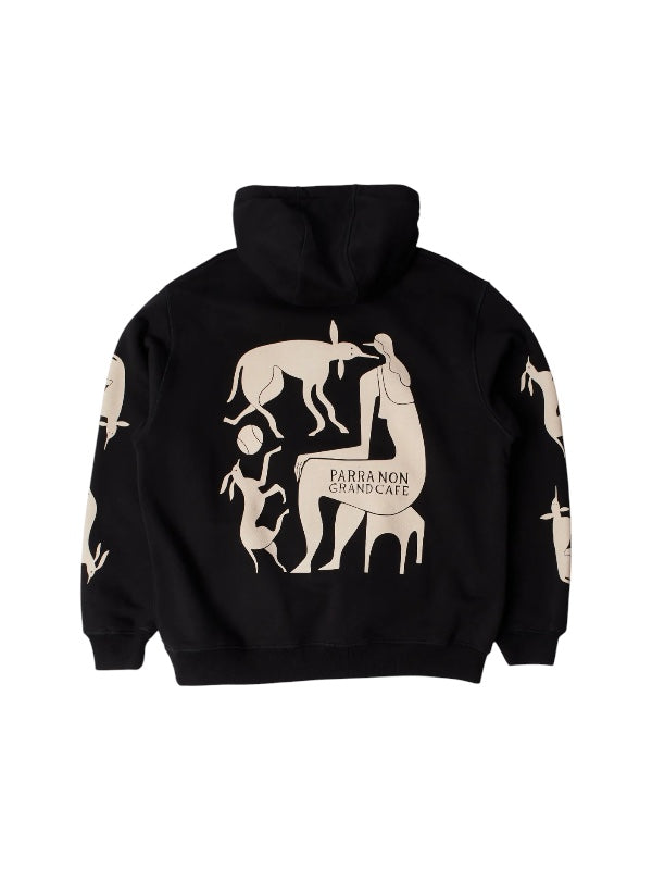 【by Parra - バイパラ】NON GRAND CAFE HOODED SWEATSHIRT / BLACK (パーカー/ブラック)