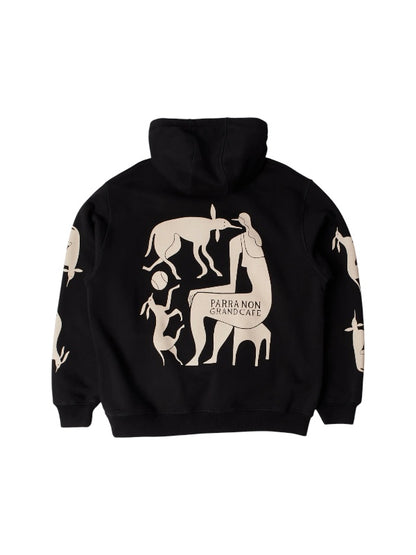 【by Parra - バイパラ】NON GRAND CAFE HOODED SWEATSHIRT / BLACK (パーカー/ブラック)
