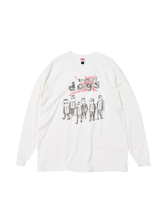 【KRAYON GANG - クレヨンギャング】DOGS LS TEE / WHITE (Tシャツ/ホワイト)