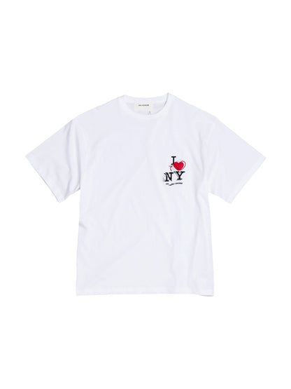 【ANACHRONORM - アナクロノーム】ICON THREADS GLITCH EMBROIDERY S/S T-S / WHITE (Tシャツ/ホワイト)