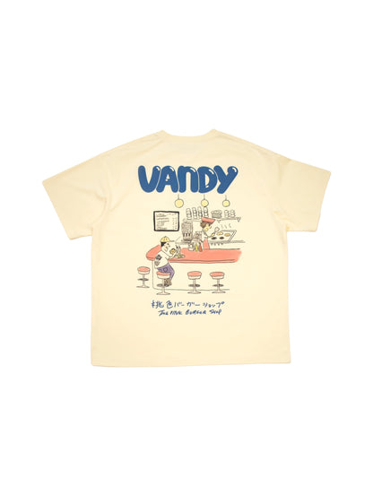 【VANDY THE PINK - ヴァンディー・ザ・ピンク】MAGAZINE EYE LOGO TEE / OFF WHITE (Tシャツ/オフホワイト)
