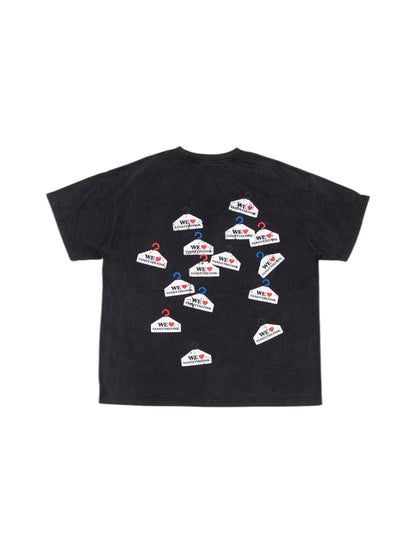 【VANDY THE PINK - ヴァンディー・ザ・ピンク】WE LOVE VTP TEE / WASHED BLACK (Tシャツ/ウォッシュドブラック)