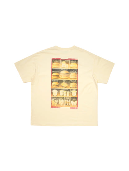 【VANDY THE PINK - ヴァンディー・ザ・ピンク】BURGER MENU EYE LOGO TEE / WASHED WHITE (Tシャツ/ウォッシュドホワイト)