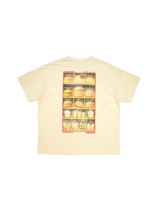【VANDY THE PINK - ヴァンディー・ザ・ピンク】BURGER MENU EYE LOGO TEE / WASHED WHITE (Tシャツ/ウォッシュドホワイト)