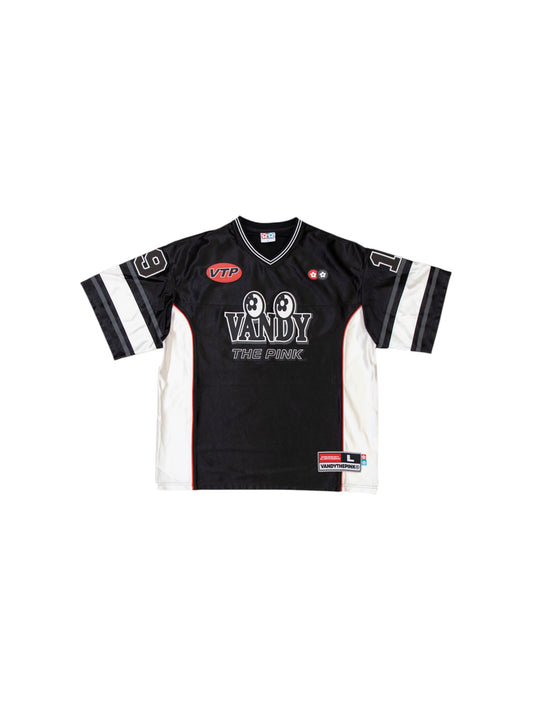 【VANDY THE PINK - ヴァンディー・ザ・ピンク】EYE LOGO FOOTBALl JEASEY / BLACK (Tシャツ/ブラック)