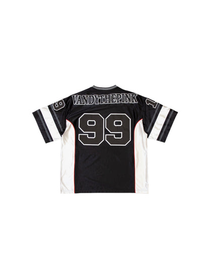 【VANDY THE PINK - ヴァンディー・ザ・ピンク】EYE LOGO FOOTBALl JEASEY / BLACK (Tシャツ/ブラック)