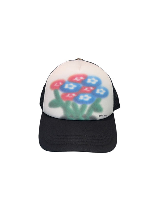 【VANDY THE PINK - ヴァンディー・ザ・ピンク】SPRAY FLOWER TRUCKER HAT / BLACK (キャップ/ブラック)