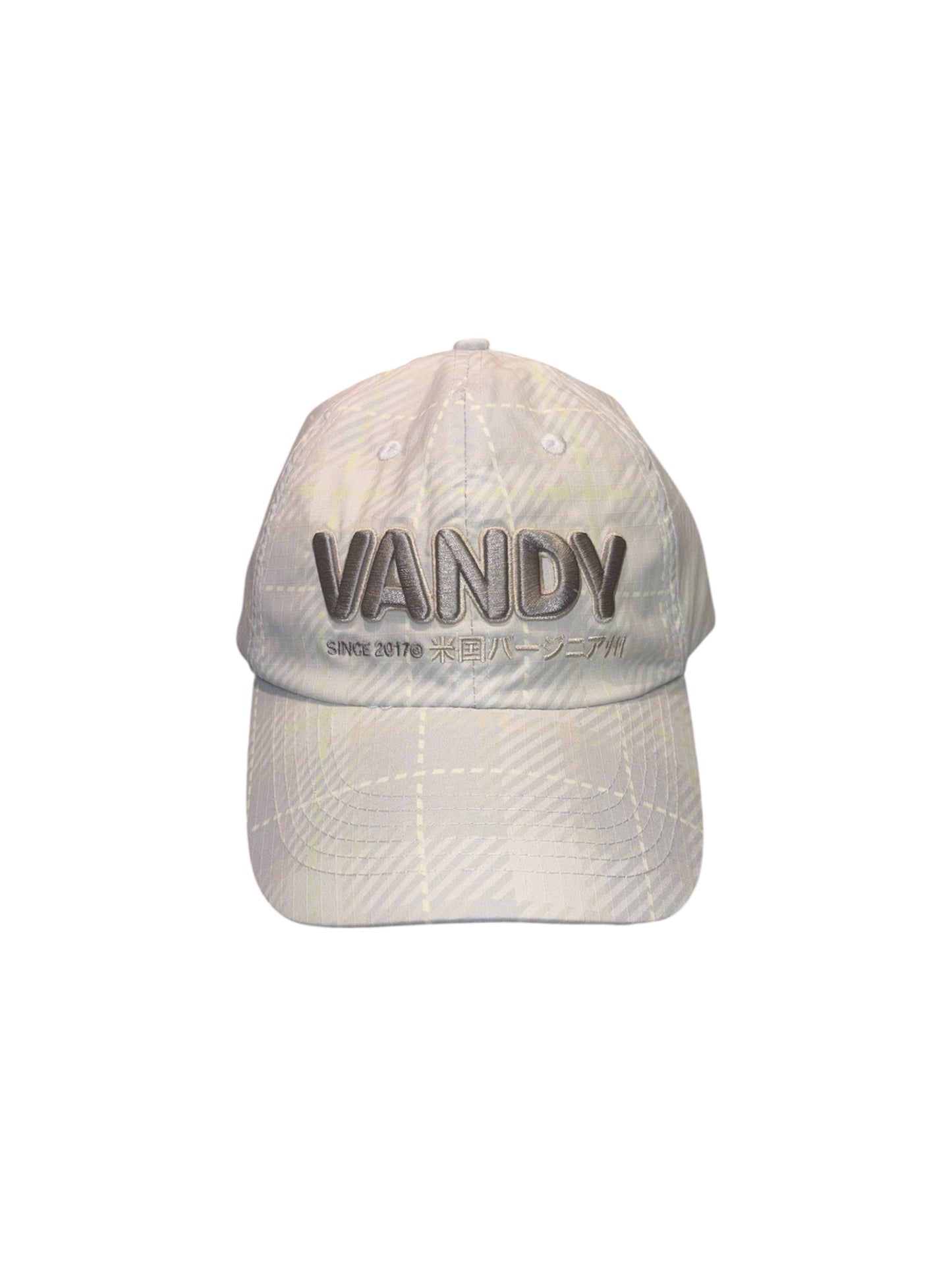 【VANDY THE PINK - ヴァンディー・ザ・ピンク】PLAID BASIC BALl CAP / CREAM (キャップ/クリーム)