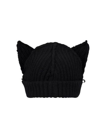 【Charles Jeffrey Loverboy - チャールズ ジェフリー ラバーボーイ】CHUNKY EARS BEANIE / BLACK ECRU (ビーニー/ブラックエクリュ)