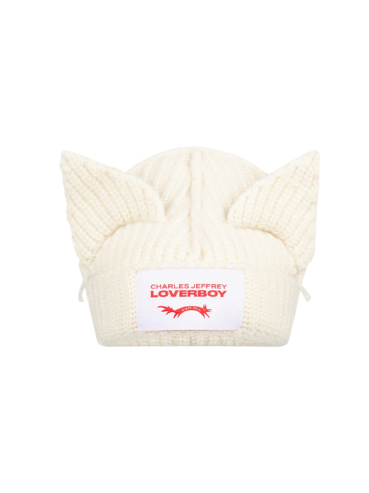 【Charles Jeffrey Loverboy - チャールズ ジェフリー ラバーボーイ】CHUNKY EARS BEANIE / ECRU (ビーニー/エクリュ)