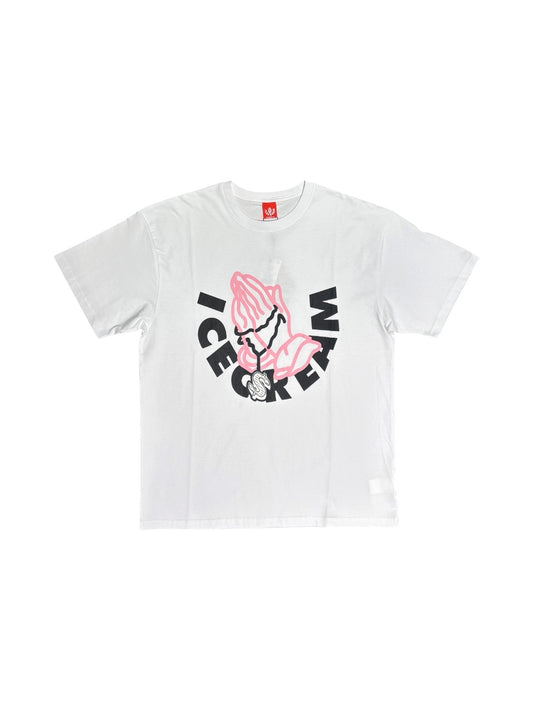 【ICE CREAM - アイスクリーム】ANDTHEN YOUPRAY FOR ME  T-SHIRT / BLEACH WHITE (Tシャツ/ホワイト)