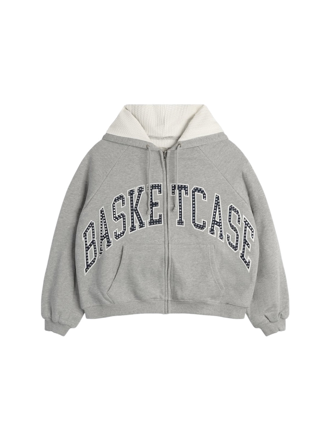 【BASKETCASE  - バスケットケース】BC ATHLETICS STUDDED HOODIE / GREY (パーカー/グレー)