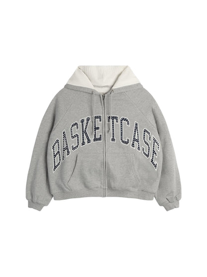 【BASKETCASE  - バスケットケース】BC ATHLETICS STUDDED HOODIE / GREY (パーカー/グレー)