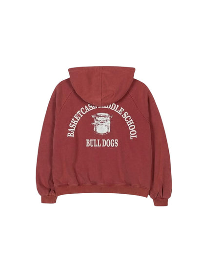 【BASKETCASE  - バスケットケース】BULLDOG THERMAL LINED ZIP / RED (パーカー/レッド)