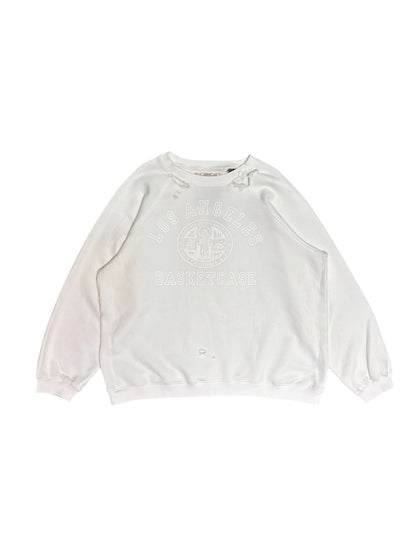 【BASKETCASE  - バスケットケース】LOS ANGELES CREWNECK / WHITE (スウェット/ホワイト)