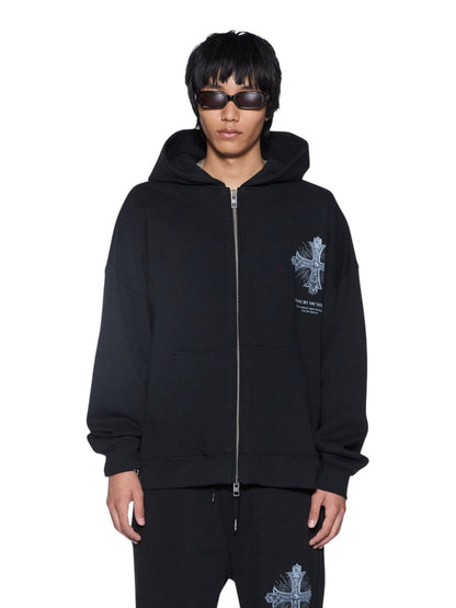 【KSUBI - スビ】FALSE IDOLS EKCESS ZIP HOODIE / JET BLACK (フーディ/ジェットブラック)