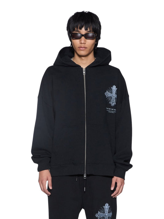 【KSUBI - スビ】FALSE IDOLS EKCESS ZIP HOODIE / JET BLACK (フーディ/ジェットブラック)