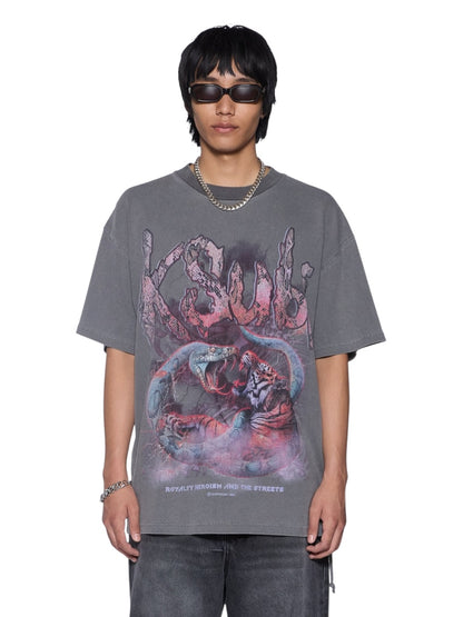 【KSUBI - スビ】KNOTTED EKCESS SS TEE / CHARCOAL (Tシャツ/チャコール)