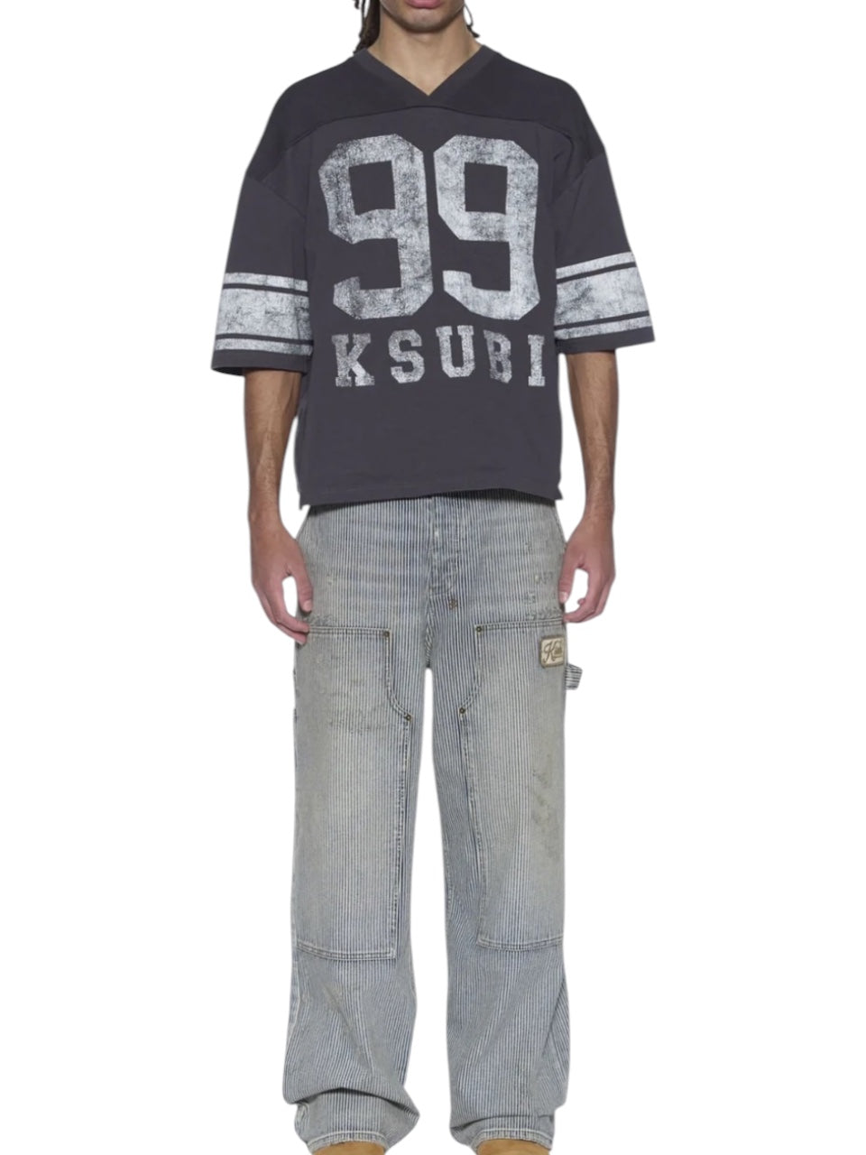 【KSUBI - スビ】HALFTIME SS DUKE JERSEY BLACK FADE / CHARCOAL (Tシャツ/チャコール)