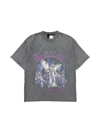【KSUBI - スビ】FALLEN EKCESS SS TEE CHARCOAL / CHARCOAL (Tシャツ/チャコール)