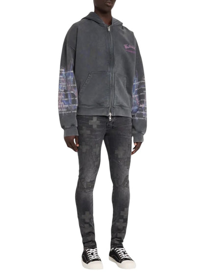 【KSUBI - スビ】FALLEN EKCESS ZIP HOODIE / FADED BLACK (フーディ/フェードブラック)