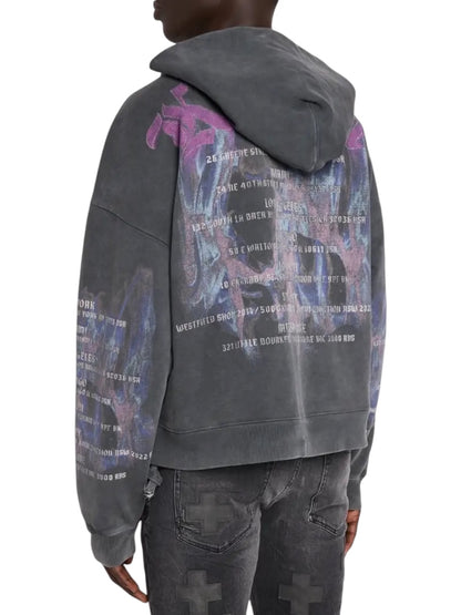 【KSUBI - スビ】FALLEN EKCESS ZIP HOODIE / FADED BLACK (フーディ/フェードブラック)