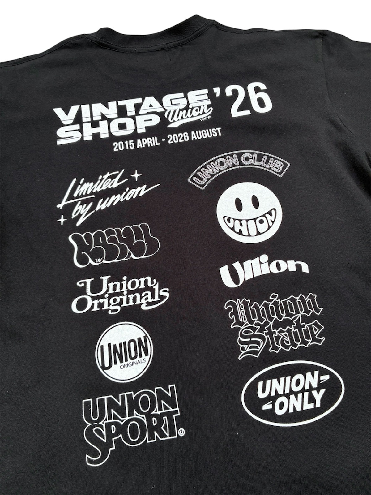 【UNION VINTAGE】UNION VINTAGE MEMORIAL LOGO T-SHIRT / BLACK