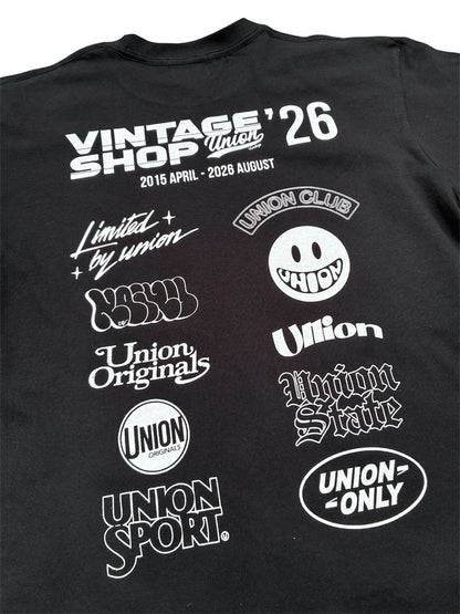 【UNION VINTAGE】UNION VINTAGE MEMORIAL LOGO T-SHIRT / BLACK
