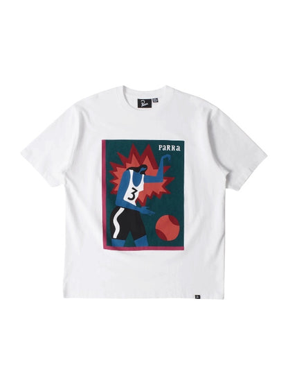 【by Parra - バイパラ】BASEKETBALL  T-SHIRT / WHITE (Tシャツ/ホワイト)