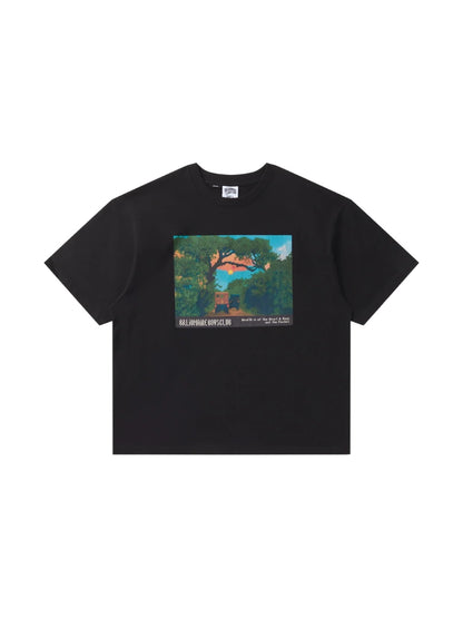 【Billionaire Boys Club-ビリオネアボーイズクラブ】 BB WILD BOXY FIT T-SHIRT / BLACK (Tシャツ/ブラック)