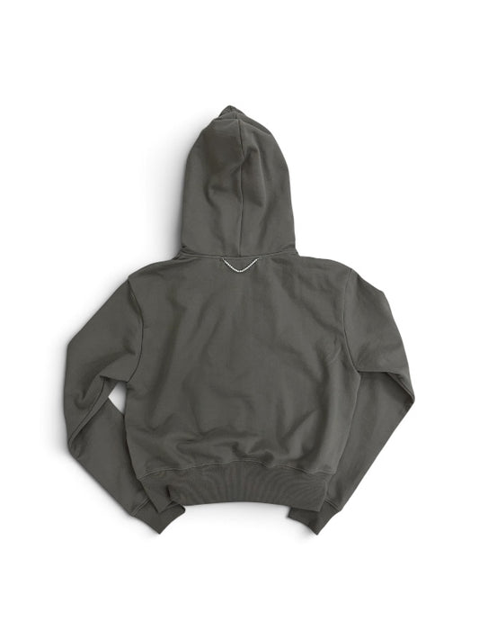【KIMHEKIM - キムヘキム】ASH BUTTON ZIP-UP HOODIE (フーディー/カーキ)