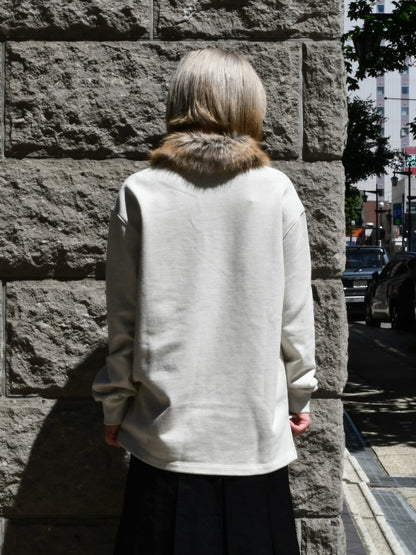 【KIMHEKIM - キムヘキム】ROBIN PK LONG SLEEVE TOP / BEIGE (ポロトップス/ベージュ)