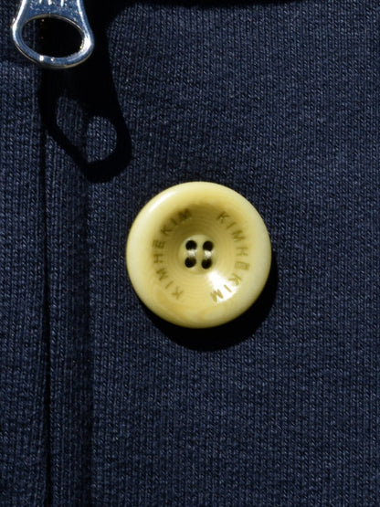 【KIMHEKIM - キムヘキム】ASH BUTTON ZIP-UP HOODIE (フーディー/ネイビー)