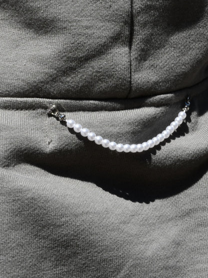 【KIMHEKIM - キムヘキム】ASH BUTTON ZIP-UP HOODIE (フーディー/カーキ)