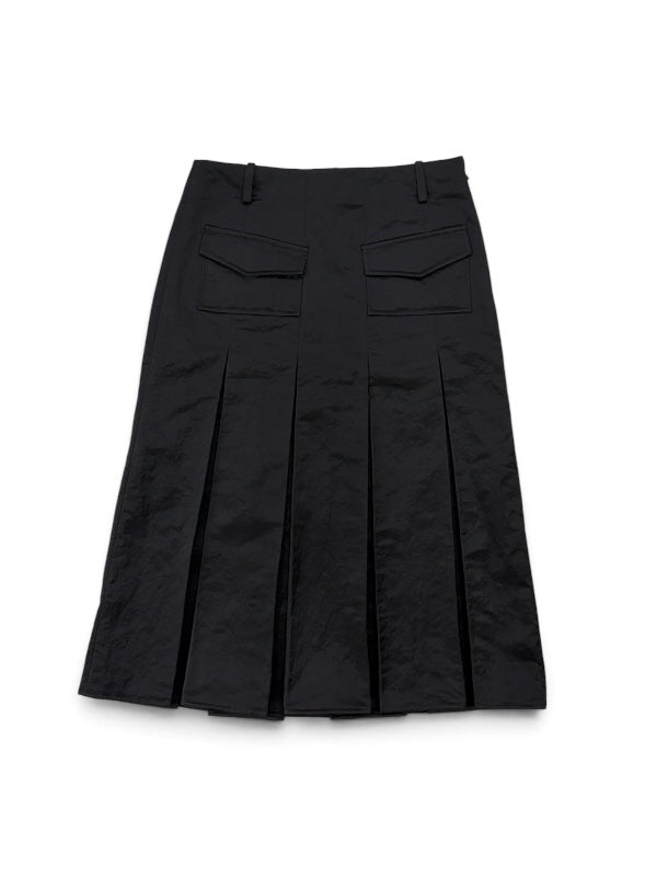 【KIMHEKIM - キムヘキム】ALEX PLEATED SKIRT (スカート/ブラック)