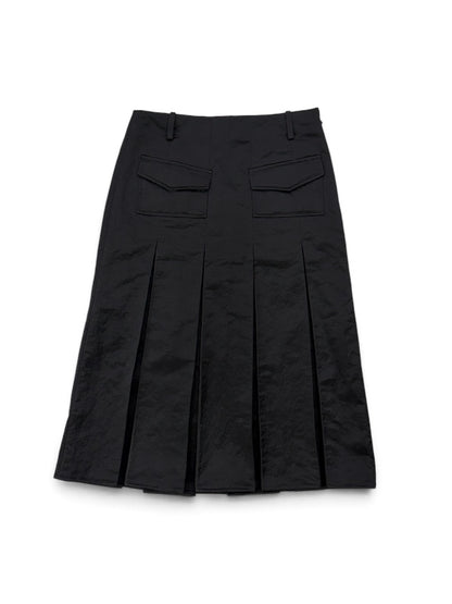 【KIMHEKIM - キムヘキム】ALEX PLEATED SKIRT (スカート/ブラック)