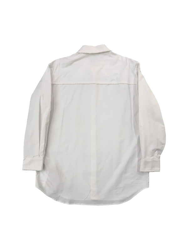 【KIMHEKIM - キムヘキム】PEARL TRIMMED SHIRT (シャツ/ホワイト)