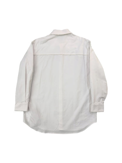 【KIMHEKIM - キムヘキム】PEARL TRIMMED SHIRT (シャツ/ホワイト)